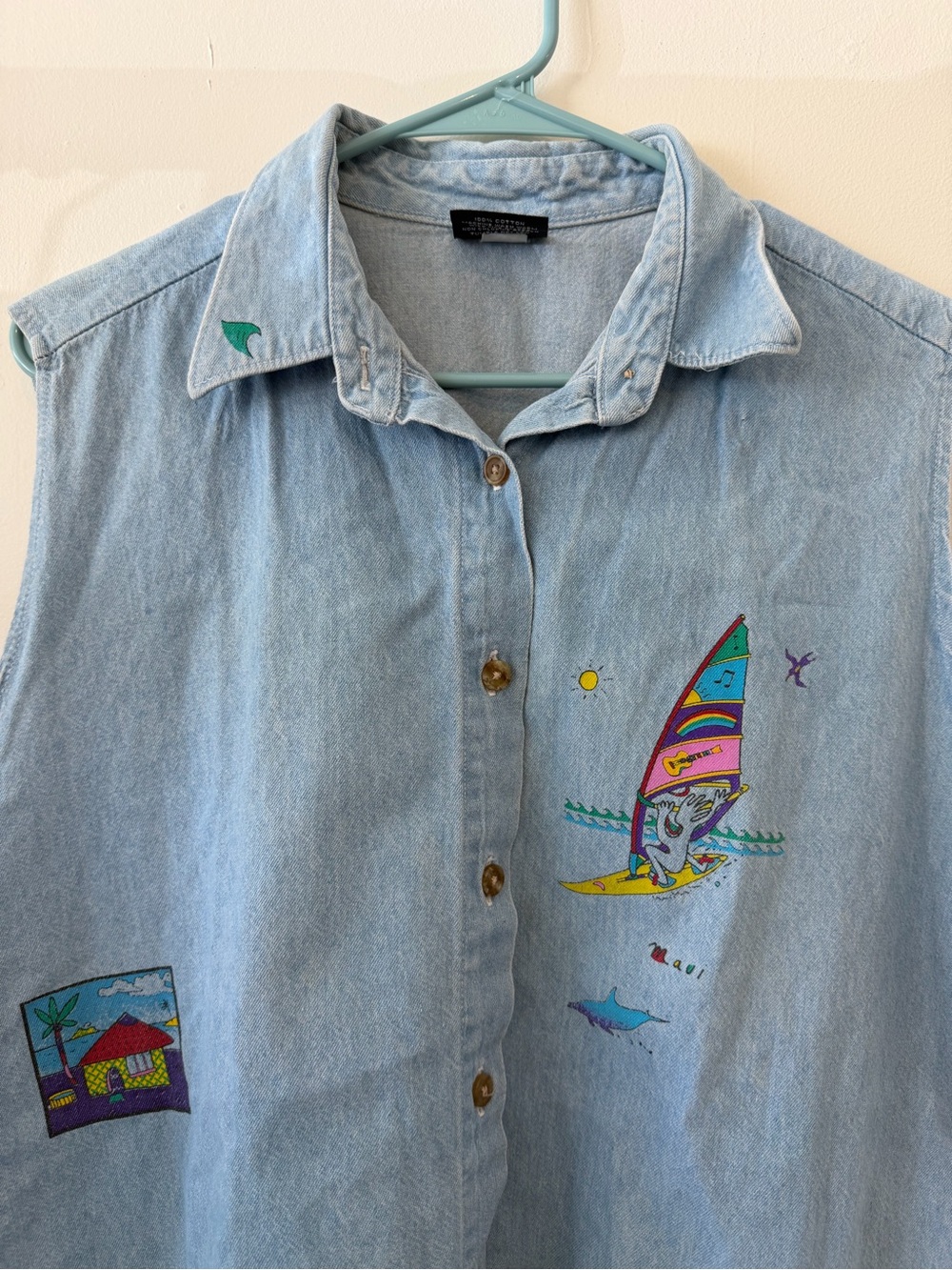 Vintage Hawaii Denim Art Top